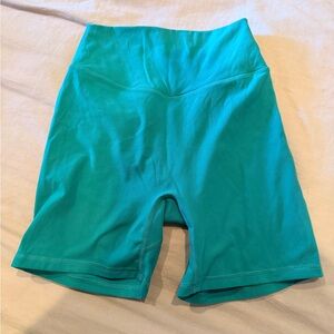 BuffBunny Teal High-Rise Bike Shorts
